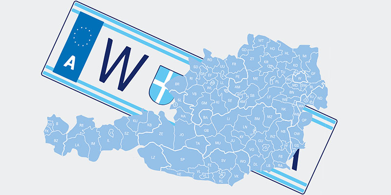 Österreich, Serie V: EU‑Kennzeichen jetzt sofort generieren